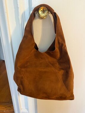 Gap Brown Faux Suede Hobo Bag